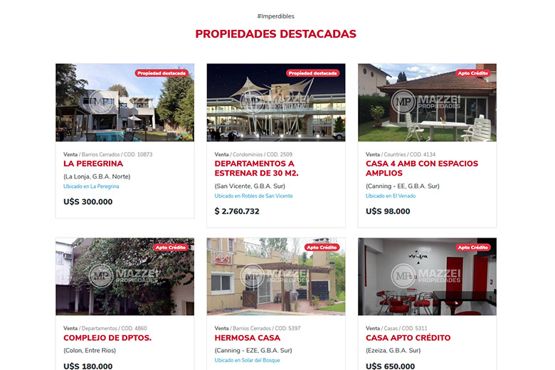 Website | Mazzei Propiedades